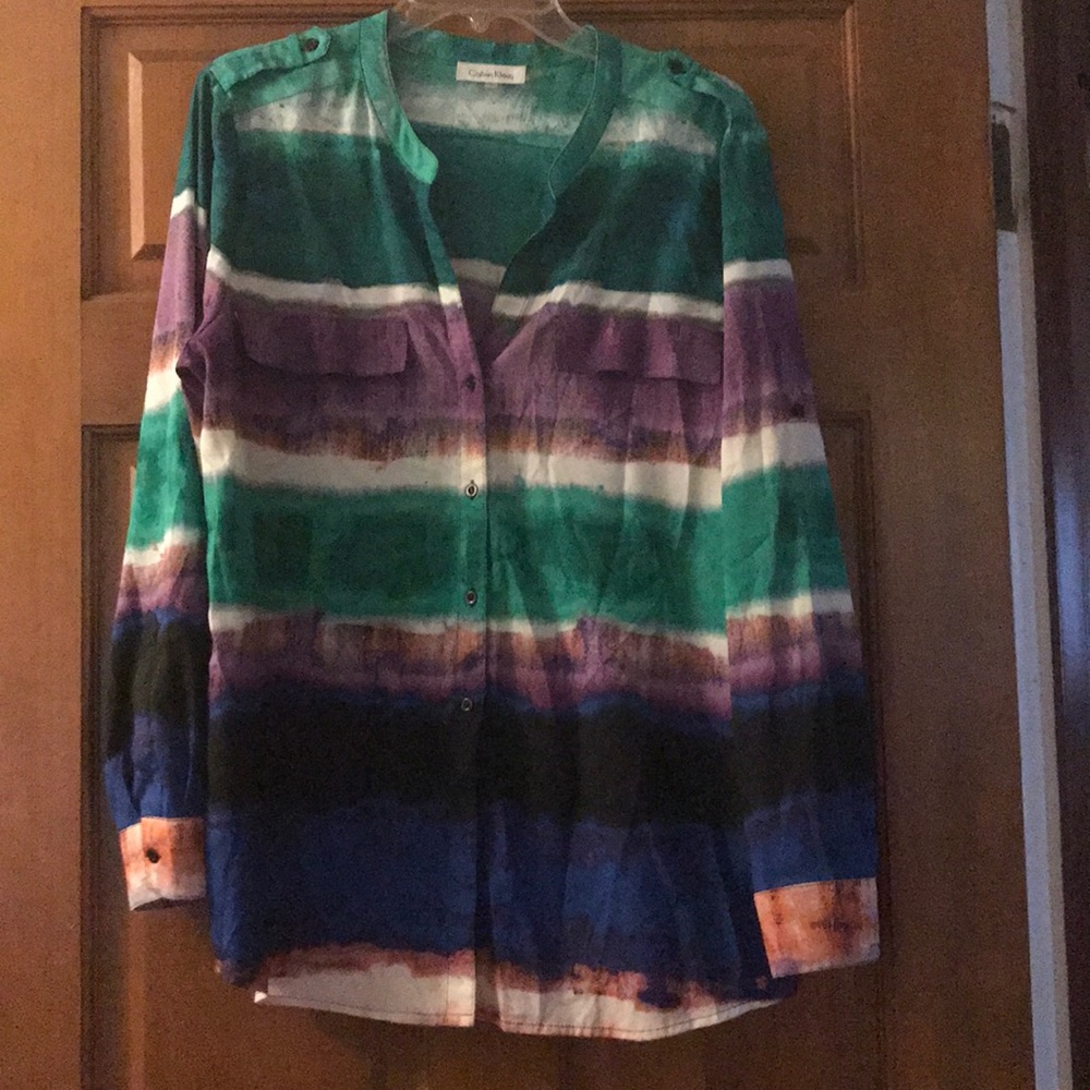 CK blouse size xl